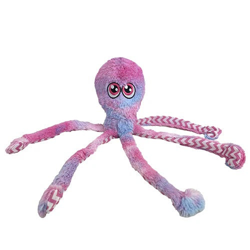 16" Octopus - Pink Tie Dye Dog Toy