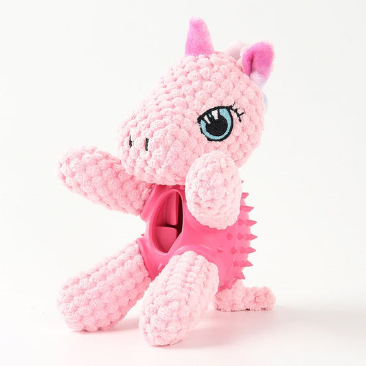 Teeth Cleaning Durable Rubber Plush Dog Toy