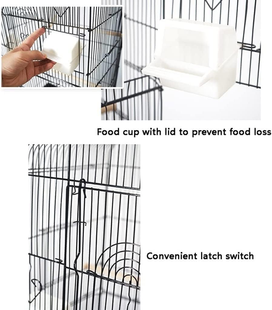 Large Canary Parakeet Cockatiel Lovebird Finch Bird Cage with Stand