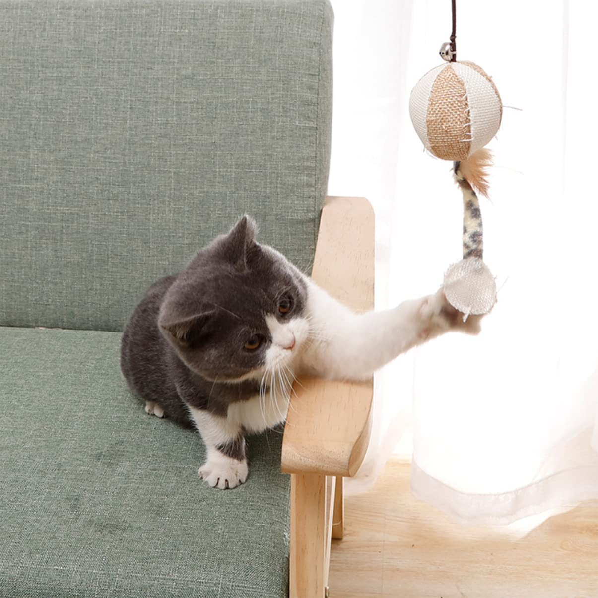 Wooden Handle Cat Teaser