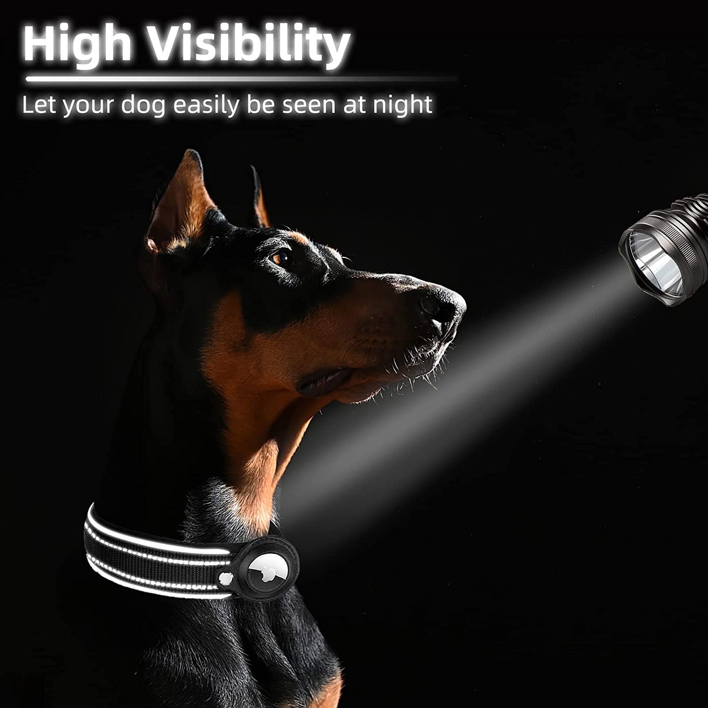 Reflective Padded AirTag Dog Collar
