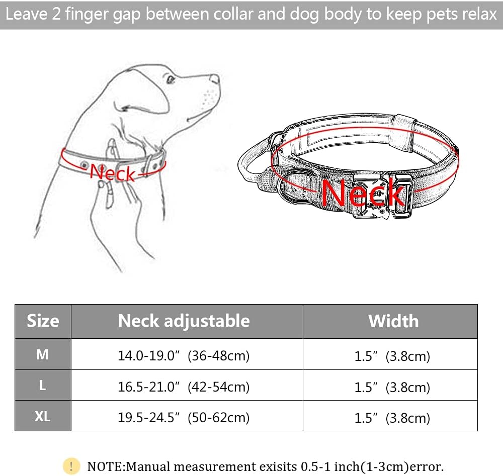HEAVY DUTY MILITARY GRADE K9 DOG COLLAR