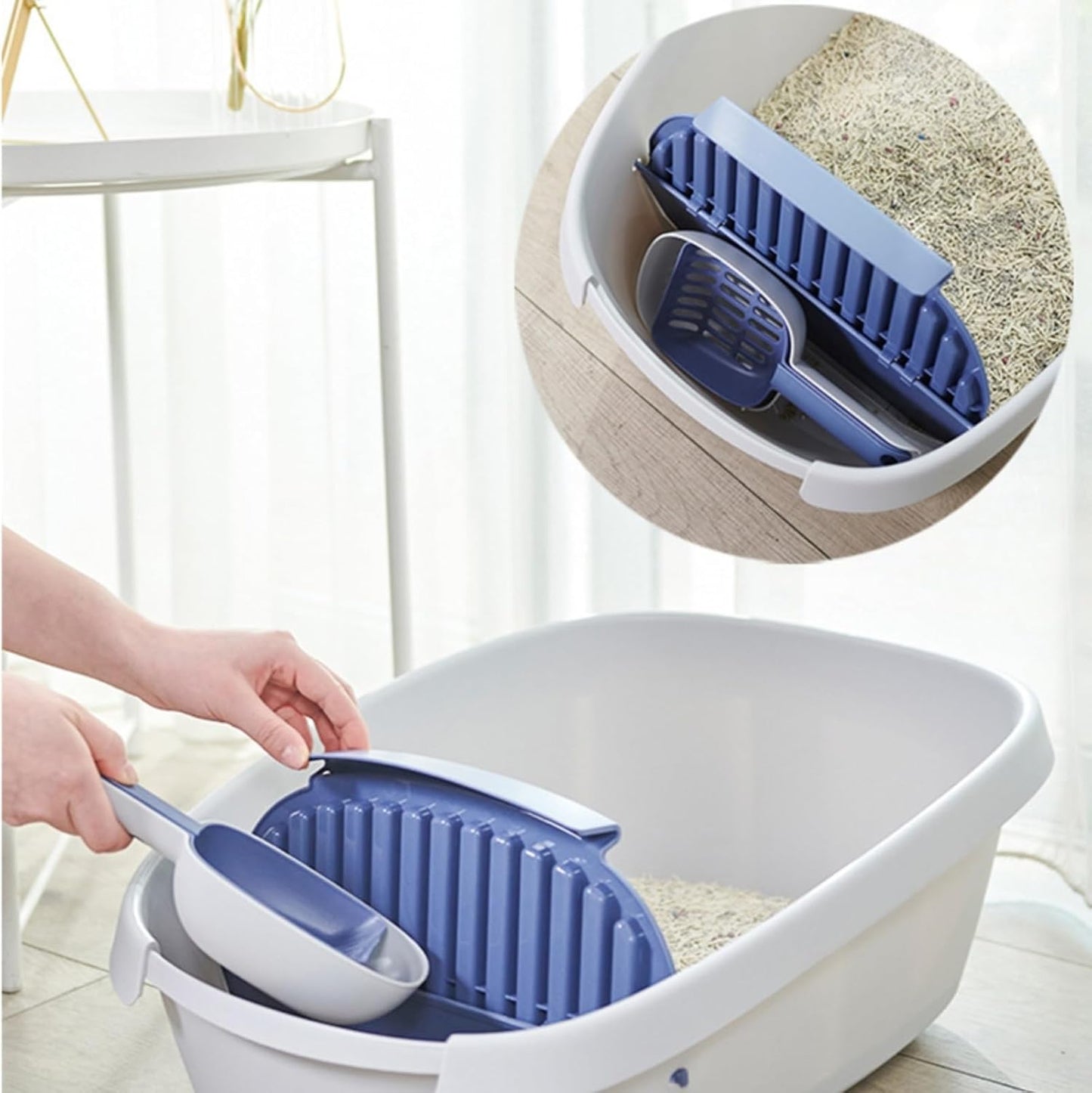Large Cat Litter Box with Scoop