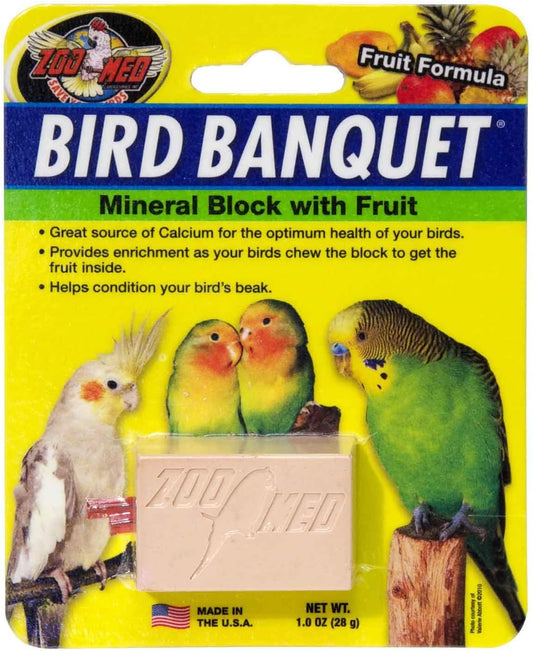 Zoo Med Fruit Bird Banquet Mineral Block | Small