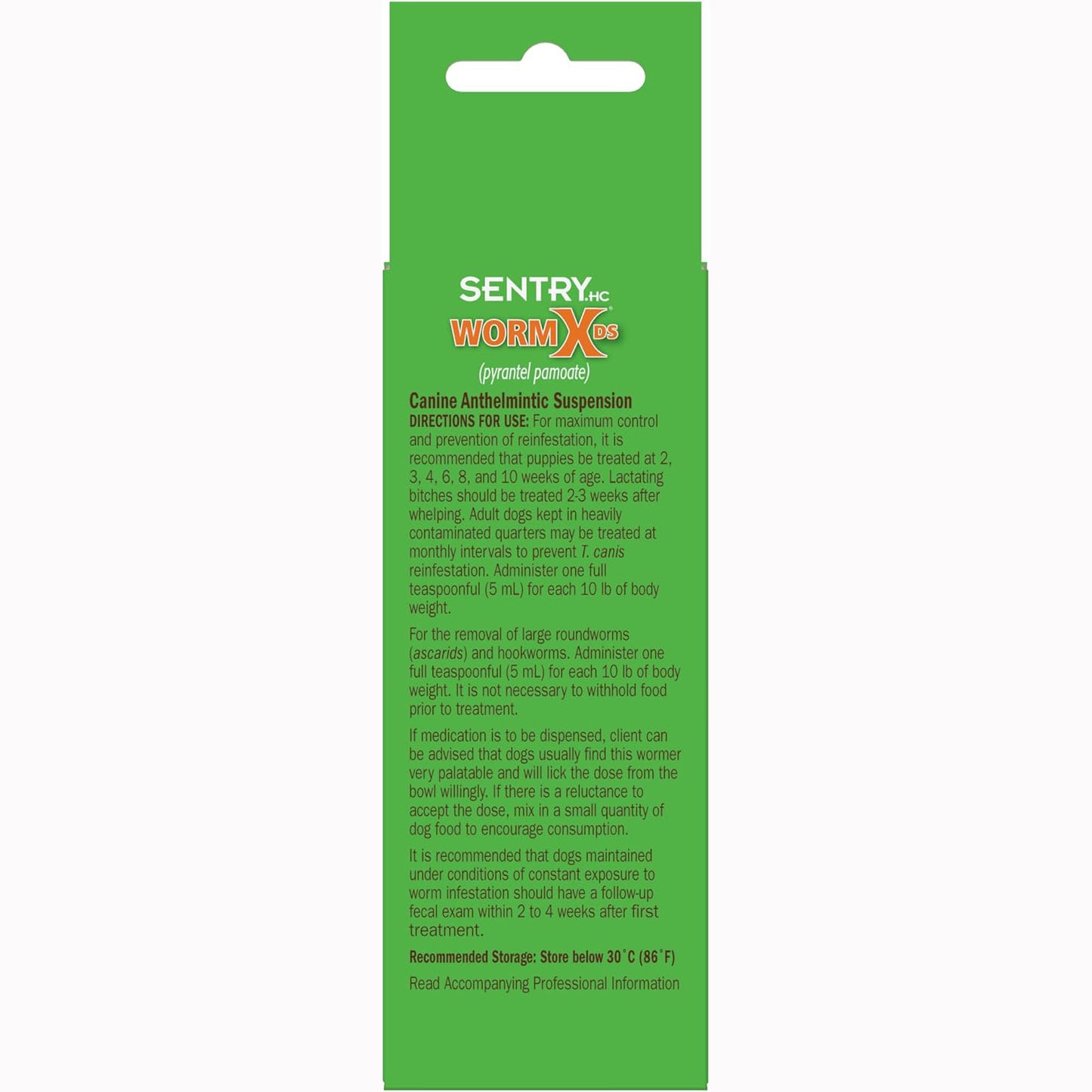 Sentry Pet Care HC WormX DS (pyrantel pamoate) Canine Anthelmintic Suspension De-wormer for Dogs, 2 oz