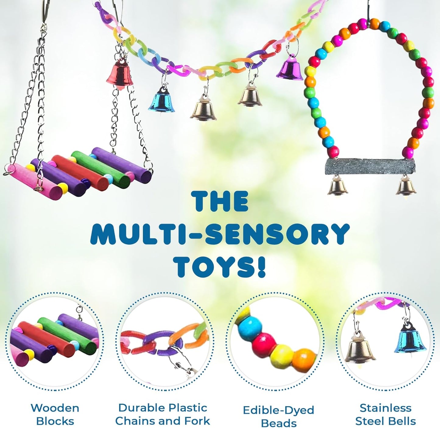 Exotic Birds Toy Set - Safe Non-Toxic