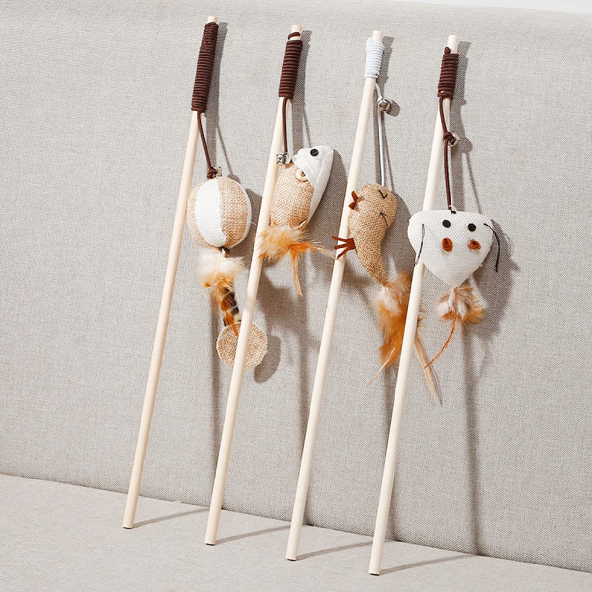 Wooden Handle Cat Teaser