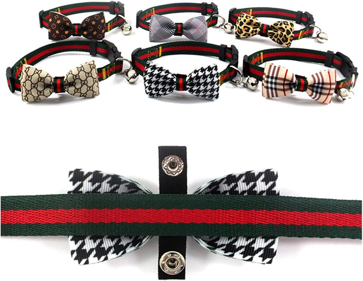 Luxury Fashion Designer Pet Collar with Bow Tie