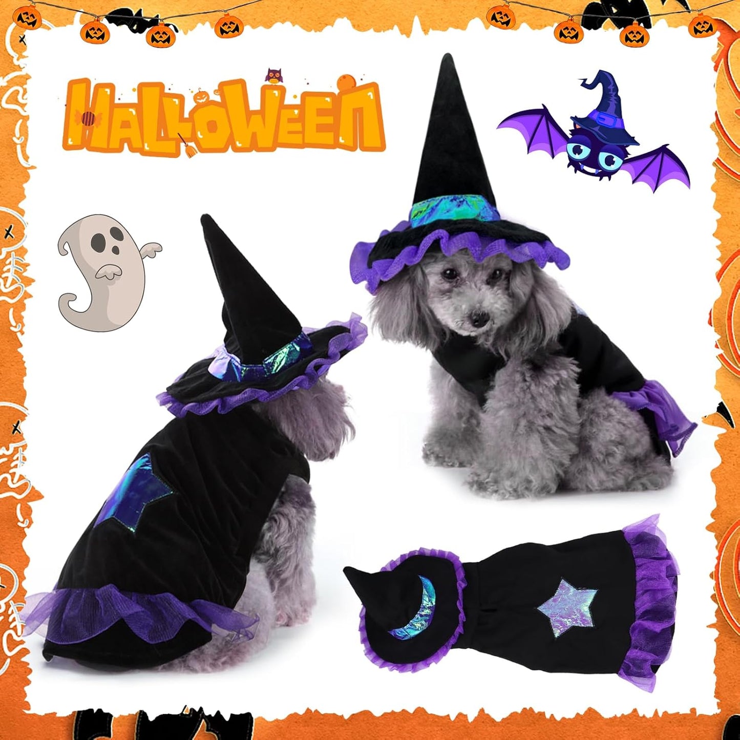 Halloween Dog Witch Costume