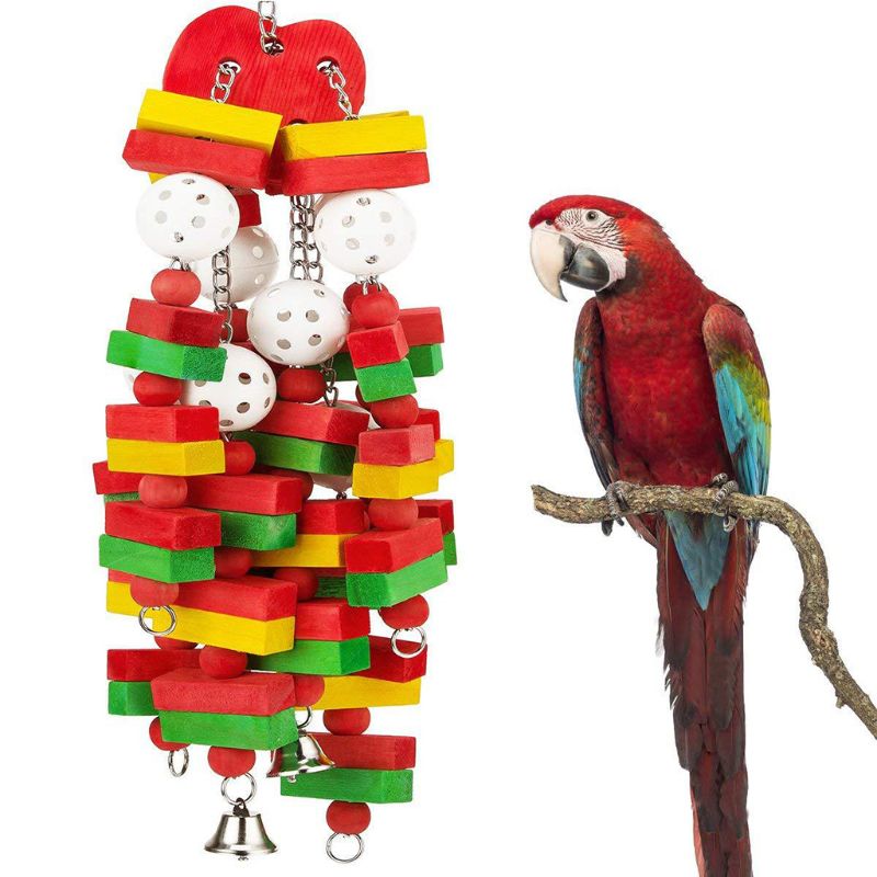 Colorful Parrot Toys Bite resistant Accessories For African Grey Macaws Cockatoos Eclectus Birds