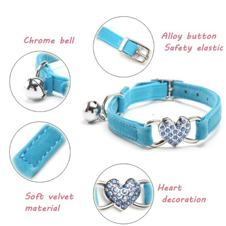 Rhinestone Heart Adjustable Pet Collar