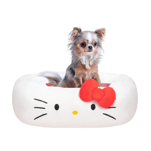 Hello Kitty Bolster Pet Bed - Machine Washable Removable Insert