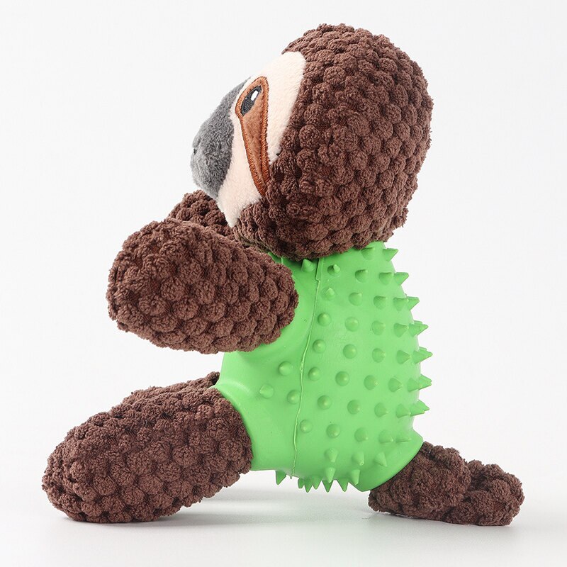Teeth Cleaning Durable Rubber Plush Dog Toy