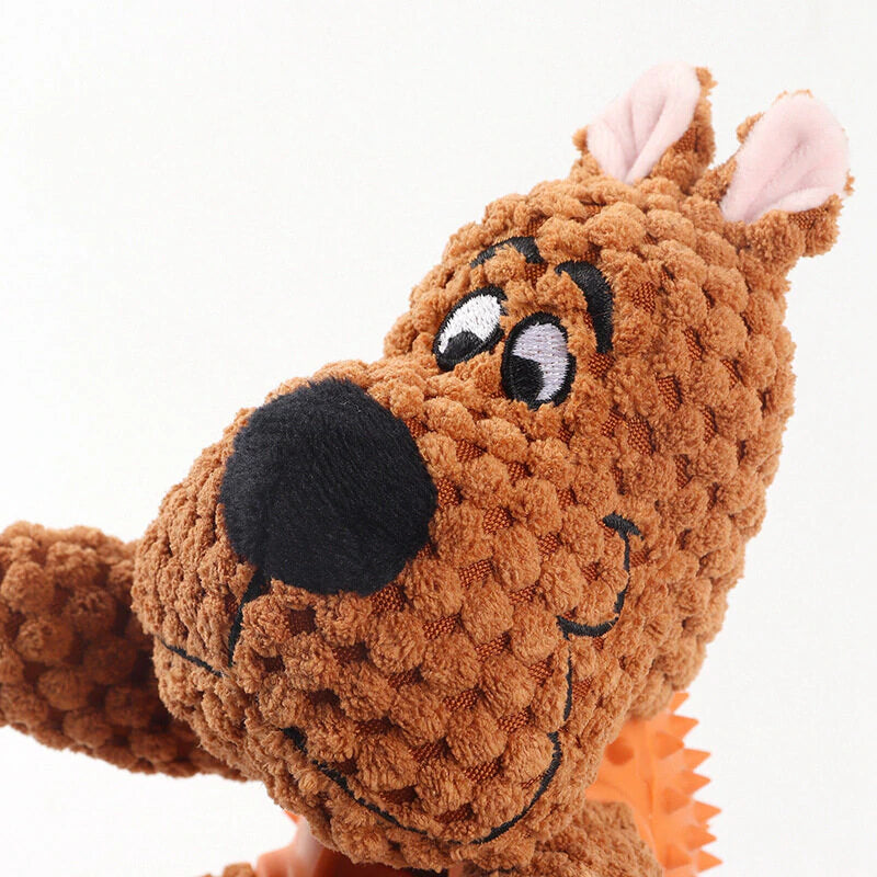 Teeth Cleaning Durable Rubber Plush Dog Toy