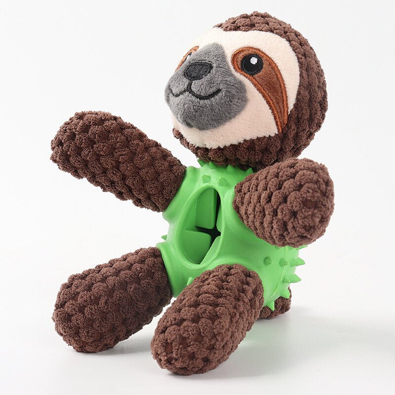 Teeth Cleaning Durable Rubber Plush Dog Toy