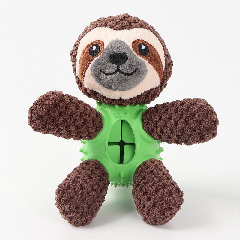 Teeth Cleaning Durable Rubber Plush Dog Toy