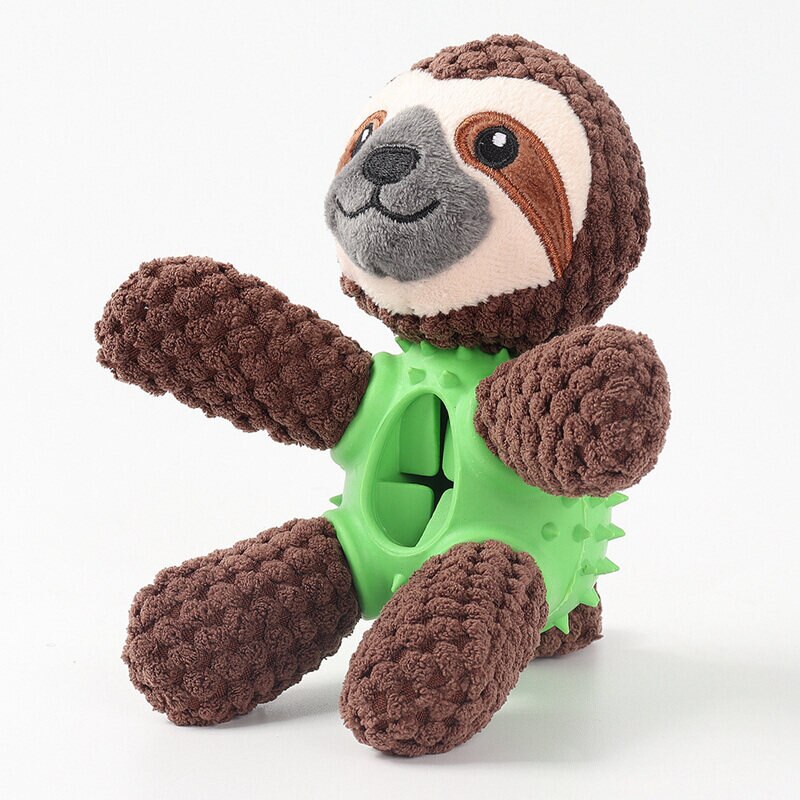 Teeth Cleaning Durable Rubber Plush Dog Toy