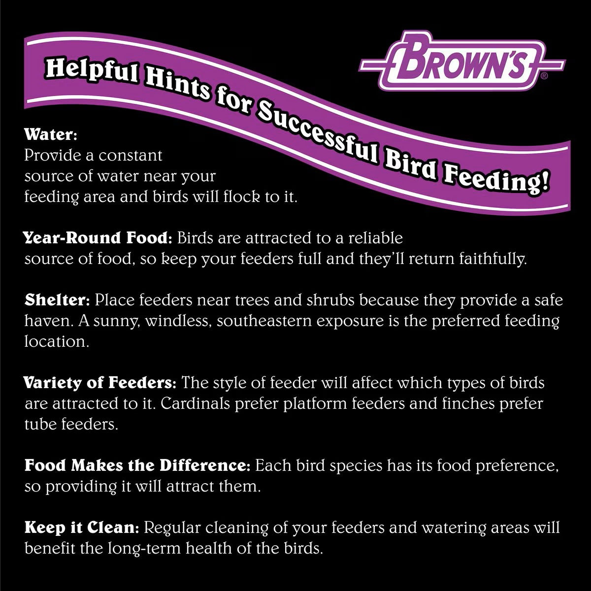 Brown's Bird Lover's Blend No Squirrels Just Birds Sunflower Seed Wild Bird Food, 5-lb bag