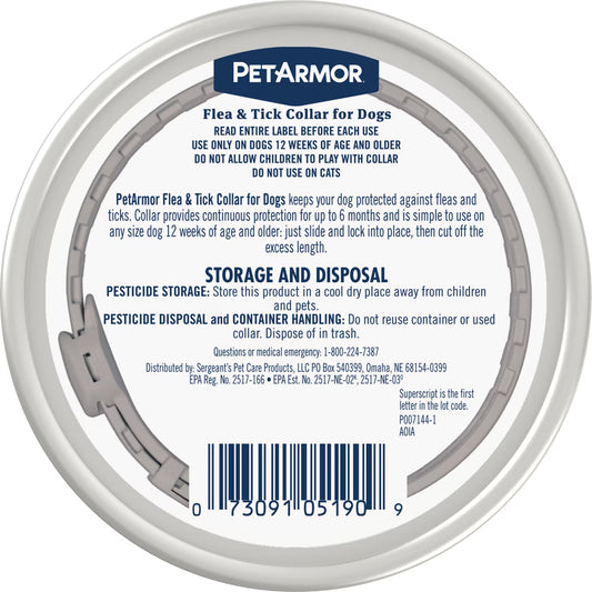 PetArmor Flea & Tick Dog Collar, 1 collar (6-mos. supply)