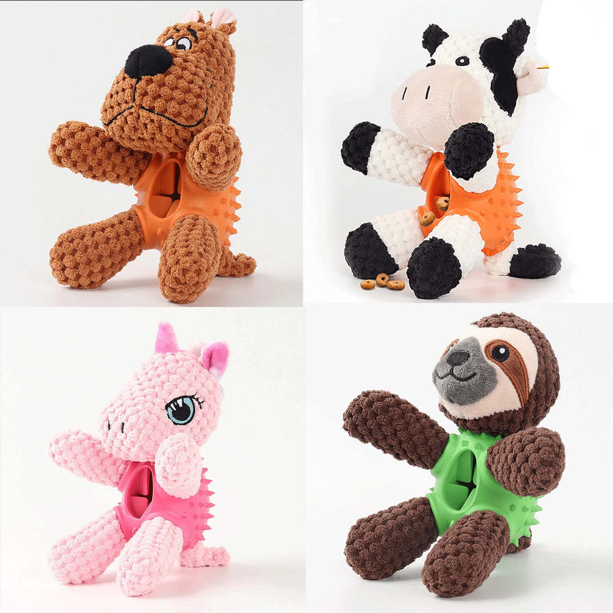 Teeth Cleaning Durable Rubber Plush Dog Toy