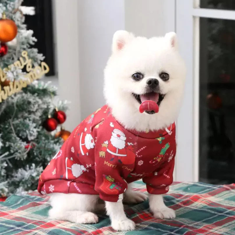 Here Comes Santa Claus Dog Pet Jumper Sweater