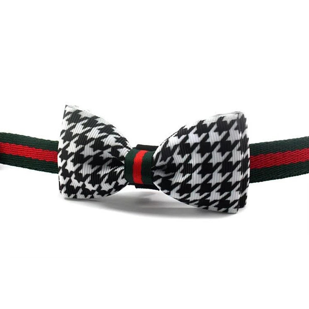 Luxury Fashion Designer Pet Collar with Bow Tie