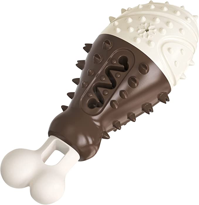 Durable Rubber Turkey-Chicken Leg-Shaped Dog Chew Toy