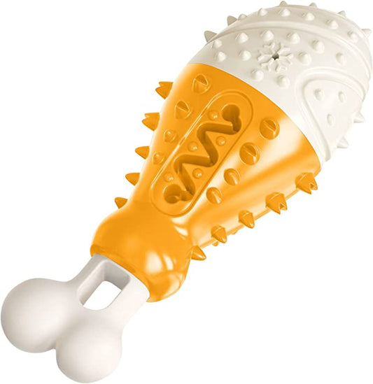 Durable Rubber Turkey-Chicken Leg-Shaped Dog Chew Toy