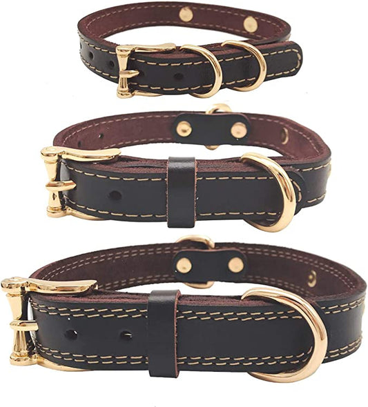 Personalized Heavy-duty Leather Engraved Dog Collar