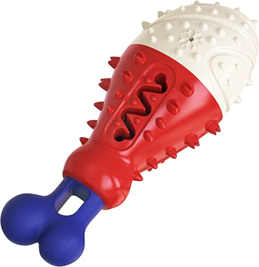 Durable Rubber Turkey-Chicken Leg-Shaped Dog Chew Toy