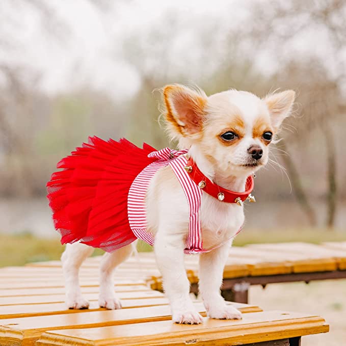 Cute Doggy Princess Dress with Bow Knot