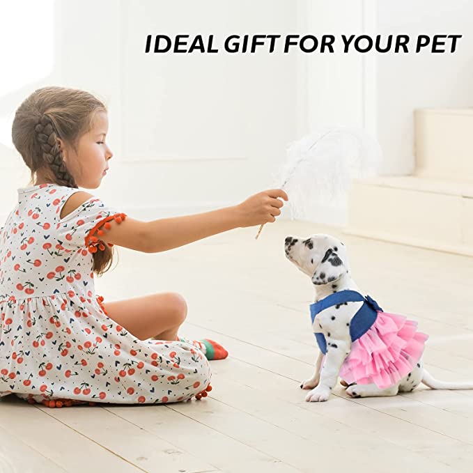 Cute Doggy Princess Dress with Bow Knot