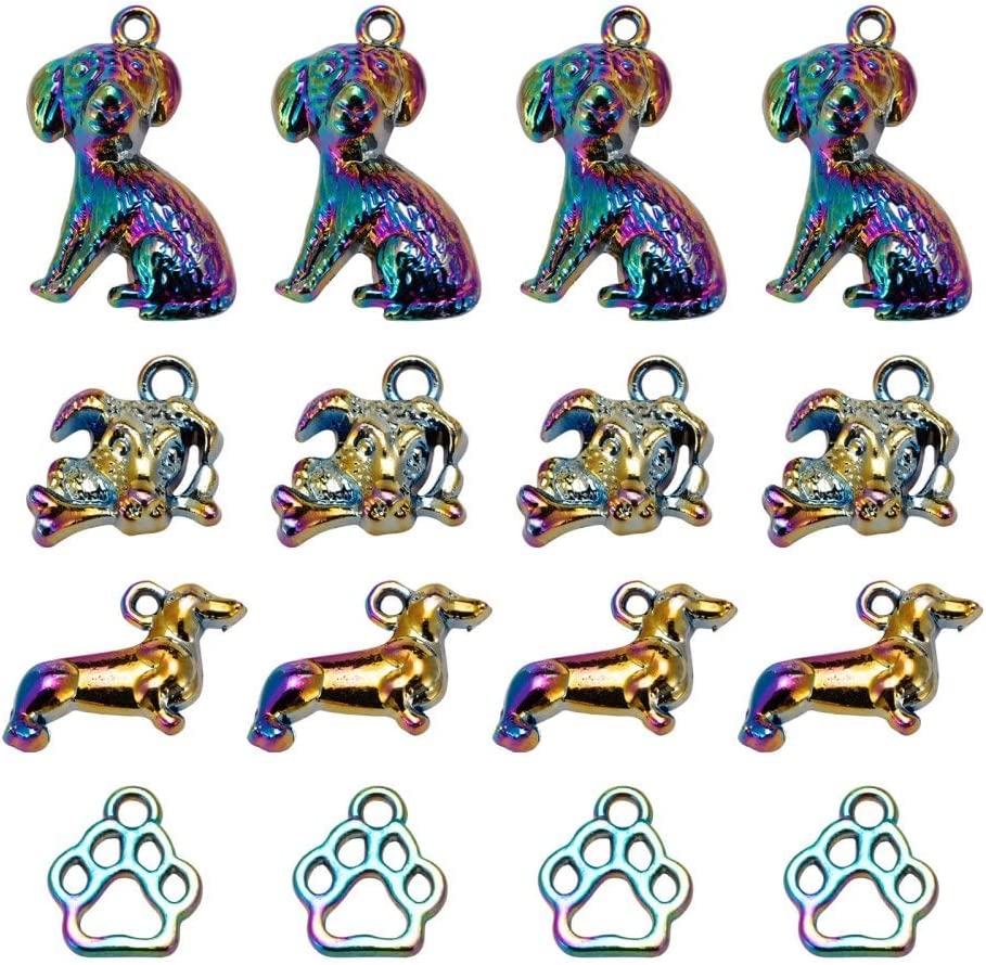 Chrome Dog Style Pet Collar Charms