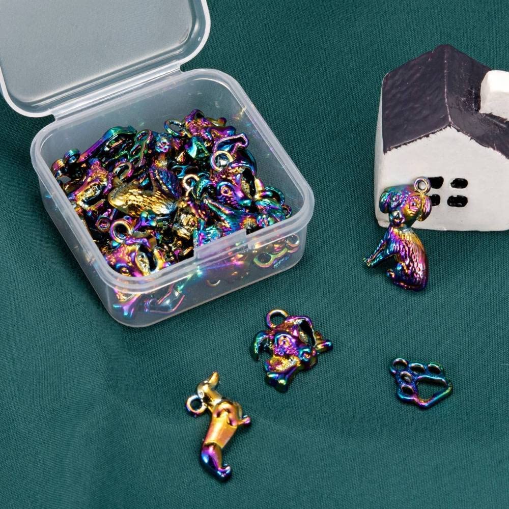 Chrome Dog Style Pet Collar Charms