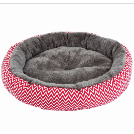 Soft Plush Zigzag Pattern Pet Bed