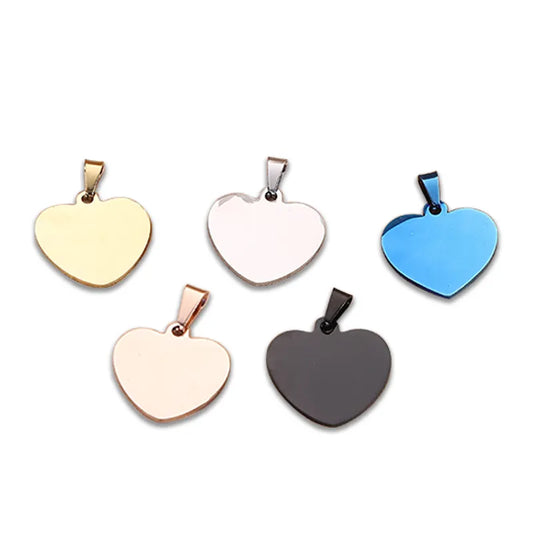 Heart-shaped Zinc Alloy Customizable pet ID Tag