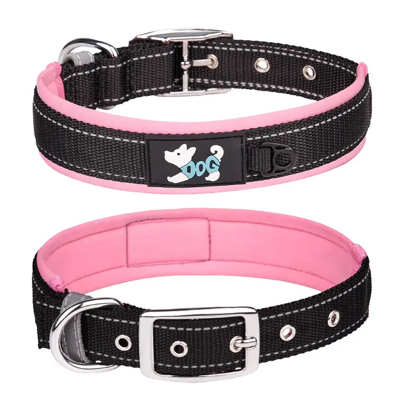 Reflective Soft Padded Adjustable Tactical Waterproof Dog Collar