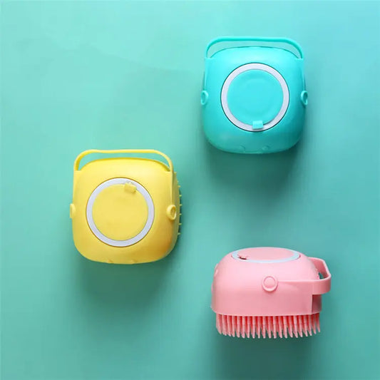 Pet  Massage Shampoo Dispenser Bath Brush