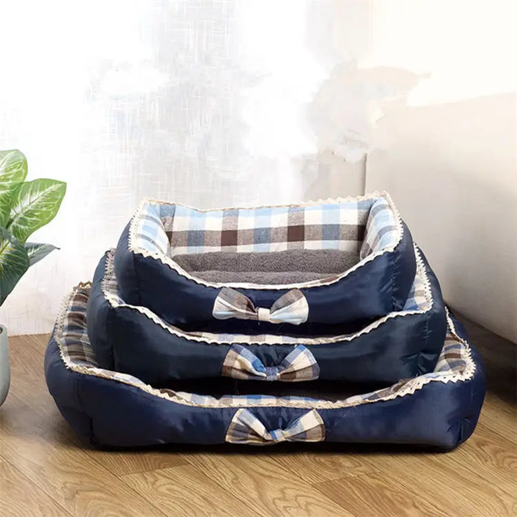 Cabin Plaid Cuddler Pet Bed