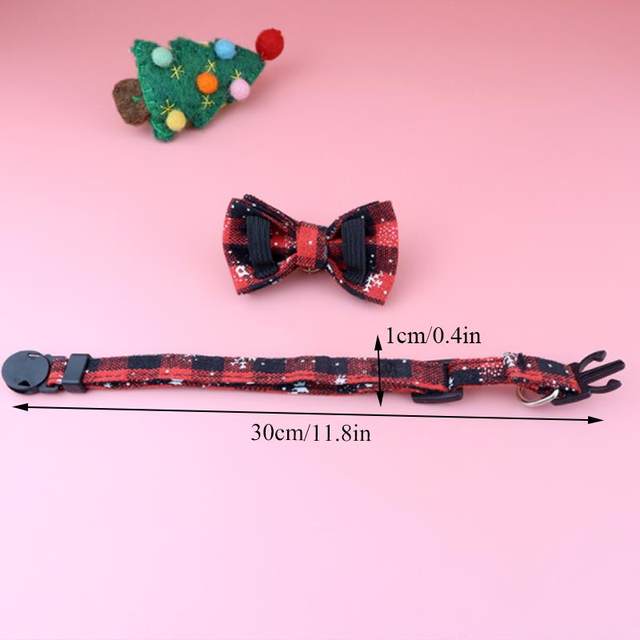 Christmas Bowtie Cat Collar