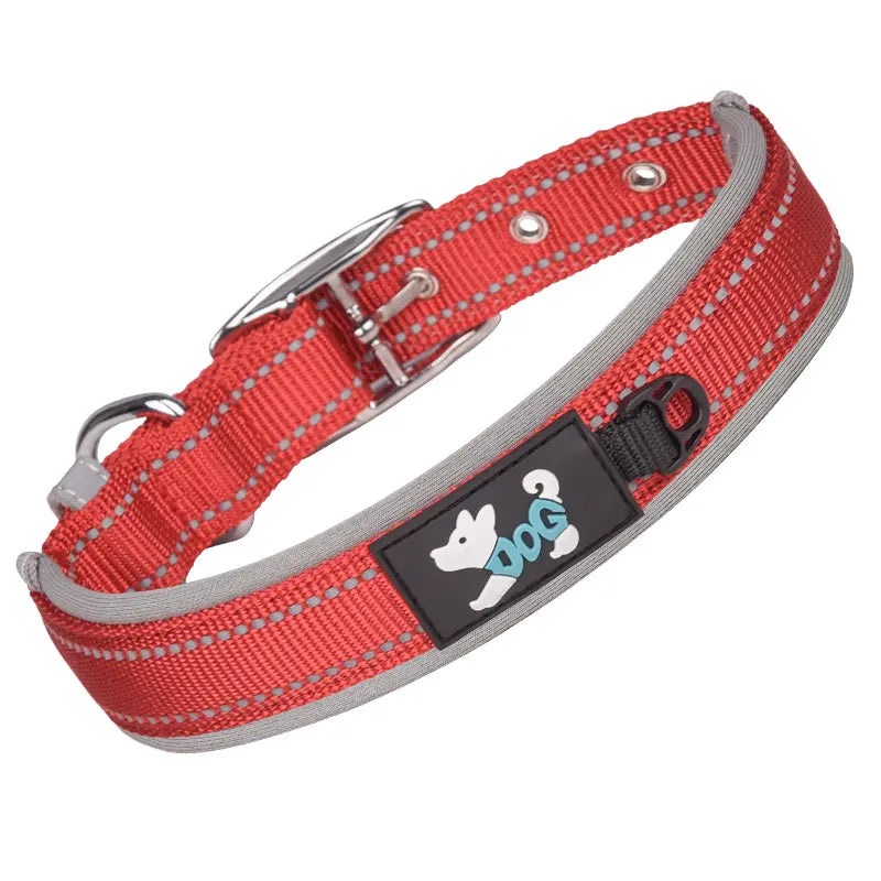 Reflective Soft Padded Adjustable Tactical Waterproof Dog Collar