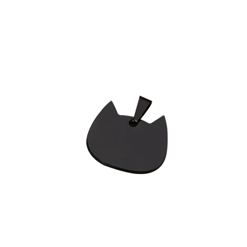 Cat Ears Metal Stainless Steel Customizable ID Tag
