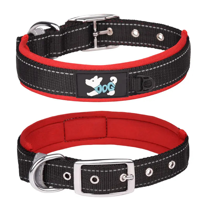 Reflective Soft Padded Adjustable Tactical Waterproof Dog Collar