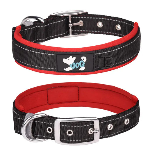 Reflective Soft Padded Adjustable Tactical Waterproof Dog Collar