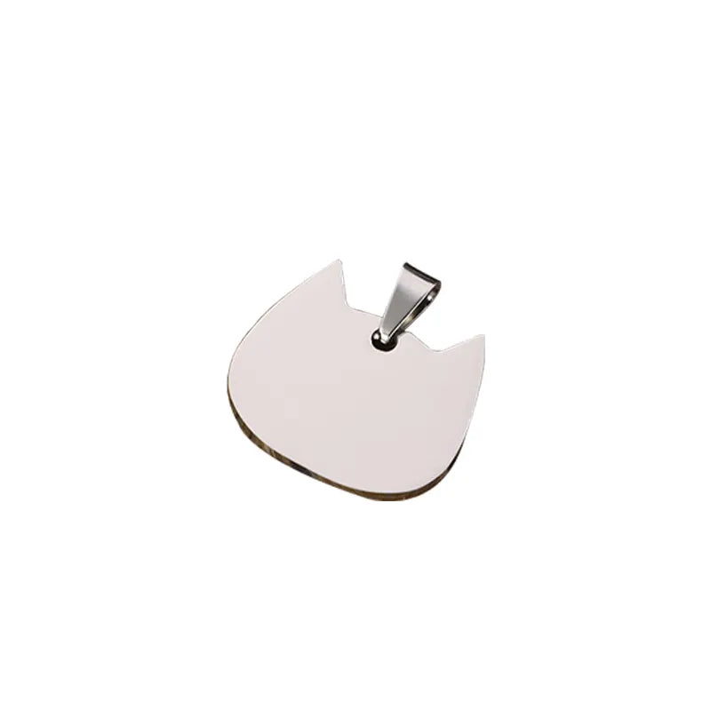 Cat Ears Metal Stainless Steel Customizable ID Tag