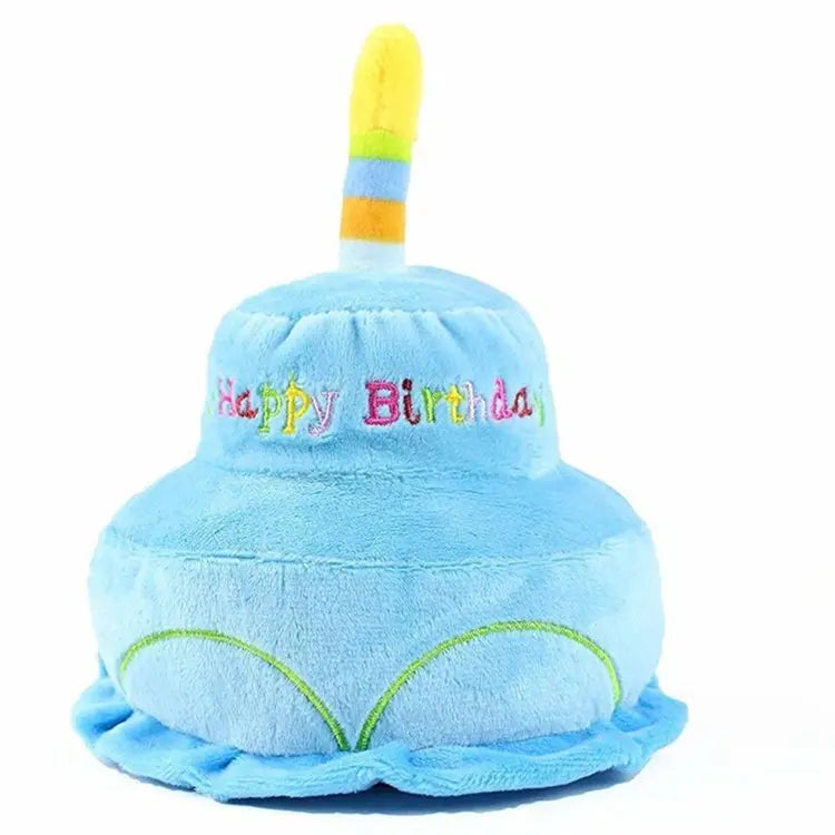 Cute Birthday Themed Squeaky Dog Plush Toy