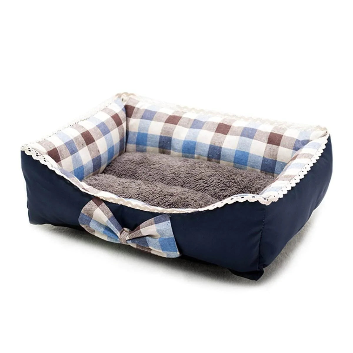 Cabin Plaid Cuddler Pet Bed