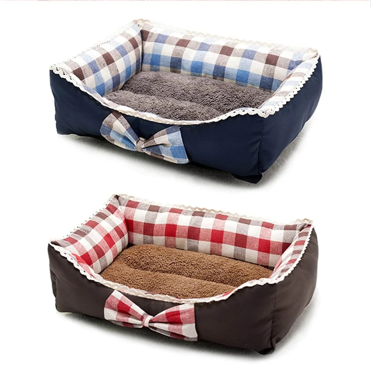 Cabin Plaid Cuddler Pet Bed