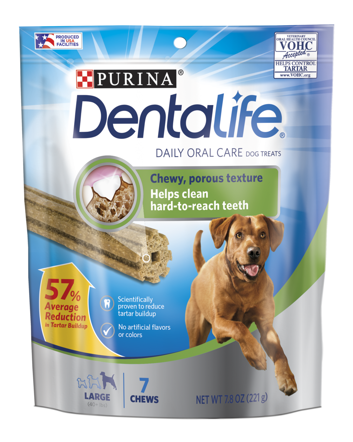 Purina DentaLife Daily Oral Care Chew Treats for Large Dogs Paws and Claws GY