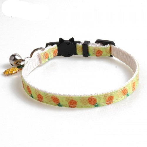 Cat Collar With Fruit Accessories Bell Pet Collar